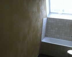 Lehmputz mit Marmor Travertin 10×10 cm, in Detmold